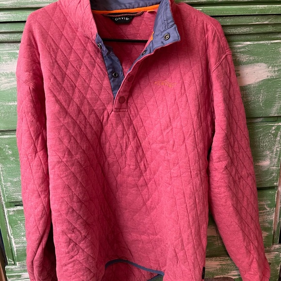 orvis outdoor quilted snap sweatshirt
